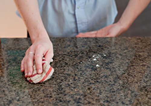 How do you disinfect granite without damaging it?